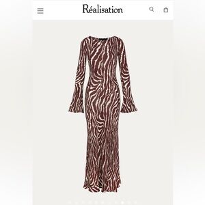 Zebra Print Long Sleeve Dress